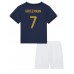 Tanie Strój piłkarski Francja Antoine Griezmann #7 Koszulka Podstawowej dla dziecięce MŚ 2022 Krótkie Rękawy (+ szorty)
